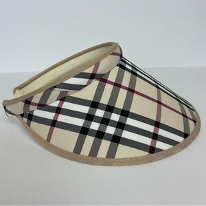 NEW - Plaid Tan, Black, Red, White One Size Visor